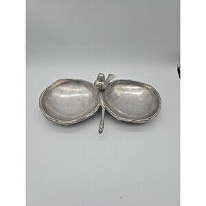 Mariposa Bird & Branch Metal Double Serving  Bowl Nests